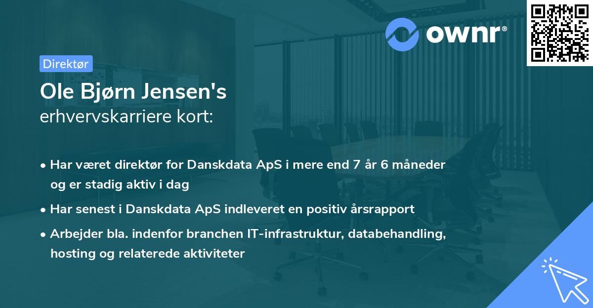 Ole Bjørn Jensen's erhvervskarriere kort