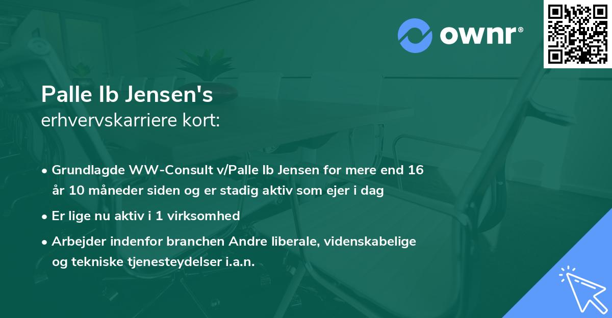 Palle Ib Jensen's erhvervskarriere kort