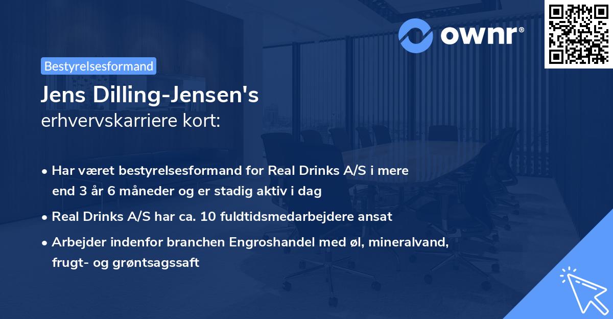 Jens Dilling-Jensen's erhvervskarriere kort