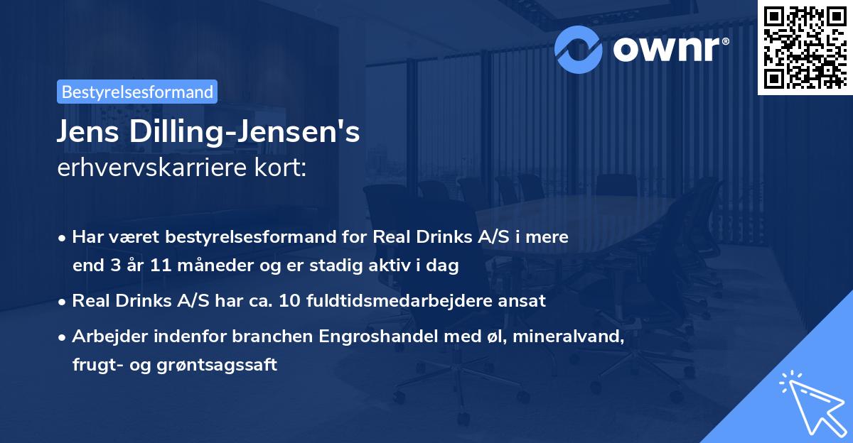 Jens Dilling-Jensen's erhvervskarriere kort