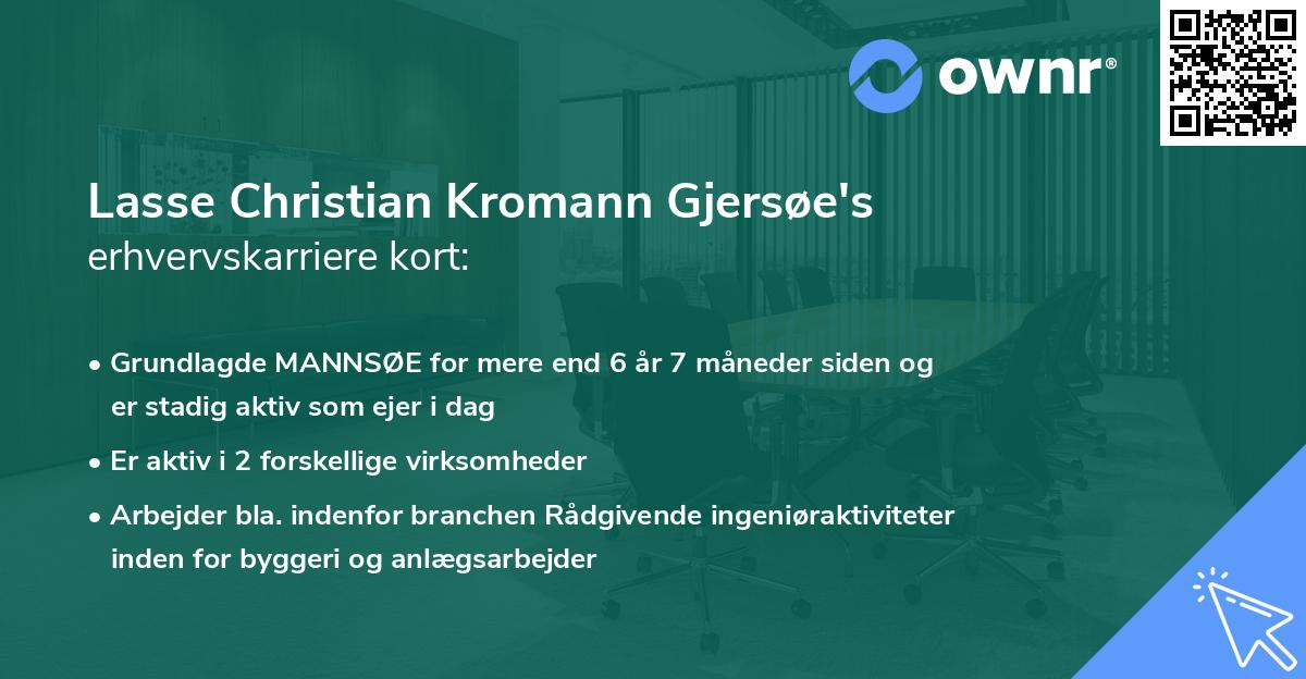 Lasse Christian Kromann Gjersøe's erhvervskarriere kort
