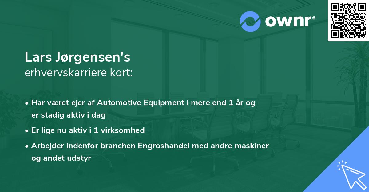 Lars Jørgensen's erhvervskarriere kort