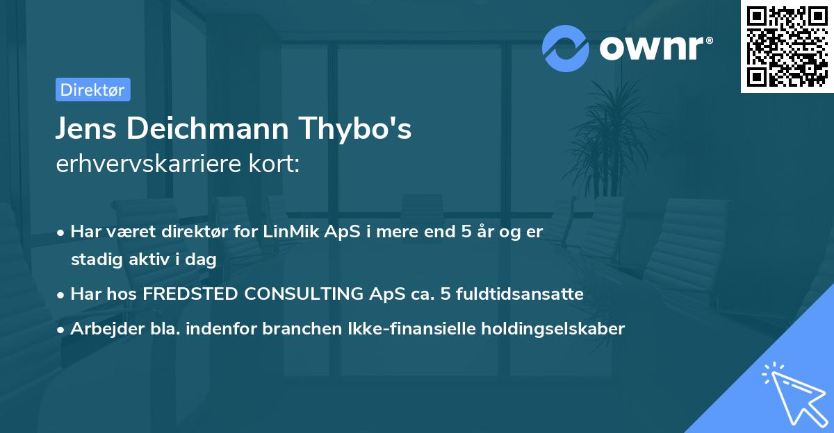 Jens Deichmann Thybo's erhvervskarriere kort