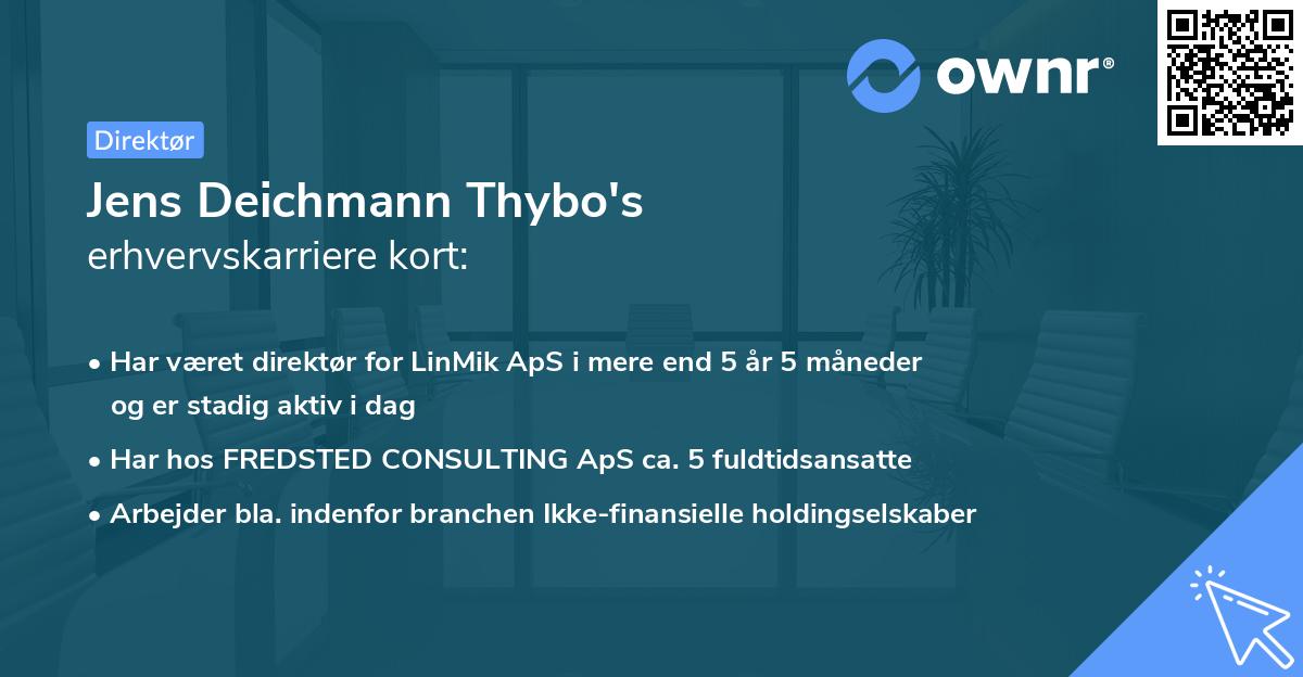 Jens Deichmann Thybo's erhvervskarriere kort