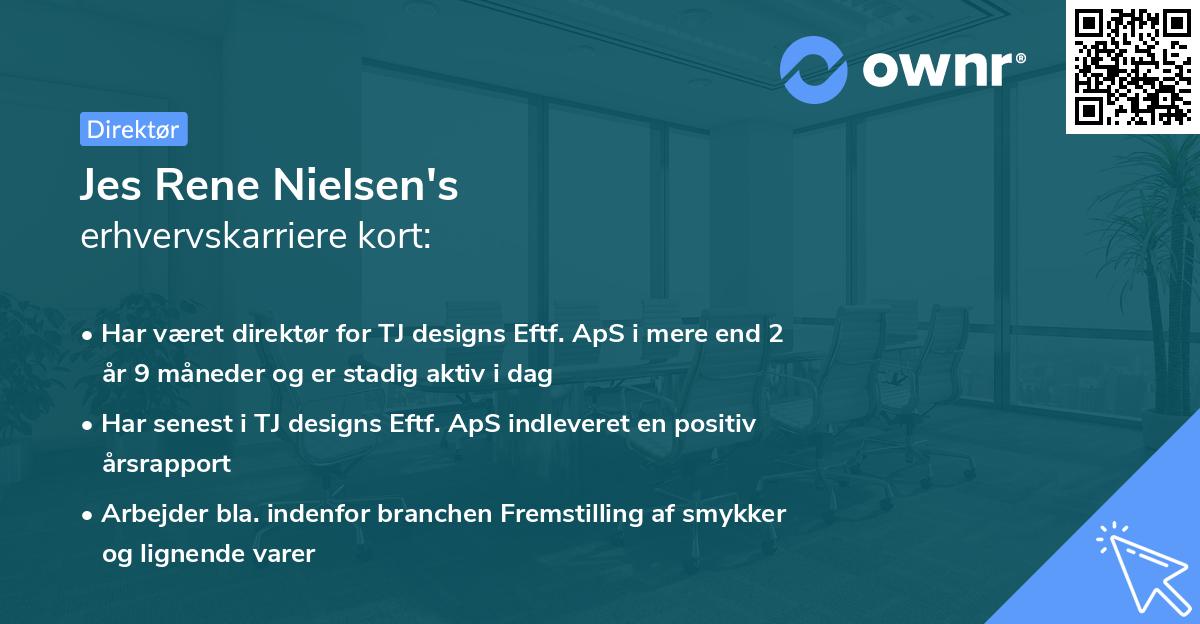 Jes Rene Nielsen's erhvervskarriere kort