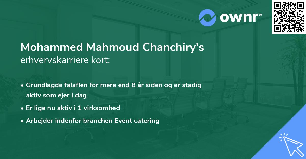 Mohammed Mahmoud Chanchiry's erhvervskarriere kort
