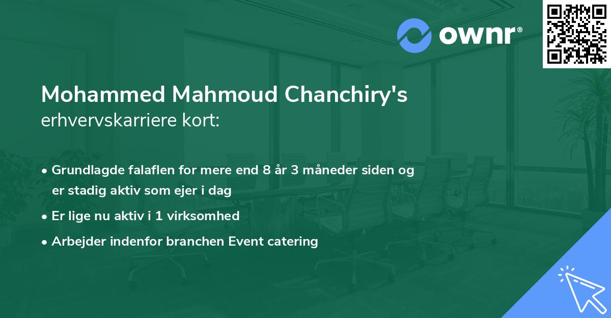 Mohammed Mahmoud Chanchiry's erhvervskarriere kort