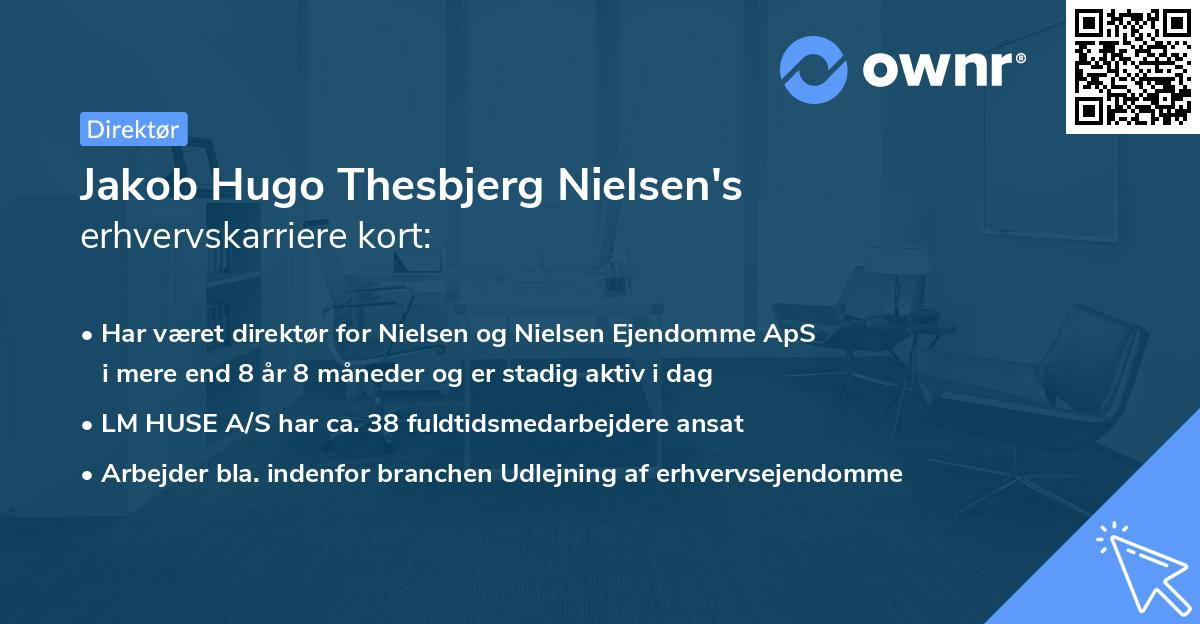 Jakob Hugo Thesbjerg Nielsen's erhvervskarriere kort