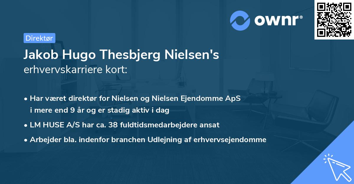 Jakob Hugo Thesbjerg Nielsen's erhvervskarriere kort