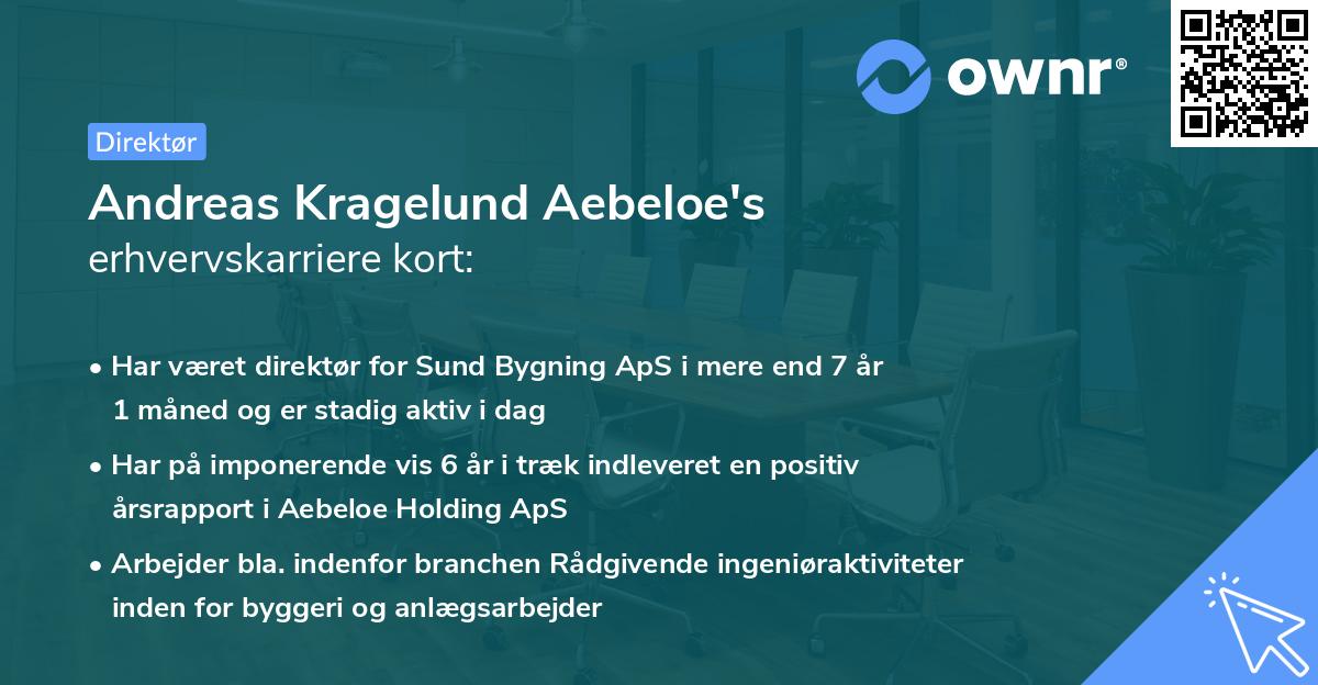 Andreas Kragelund Aebeloe's erhvervskarriere kort