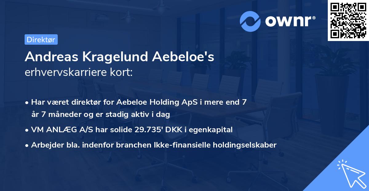 Andreas Kragelund Aebeloe's erhvervskarriere kort