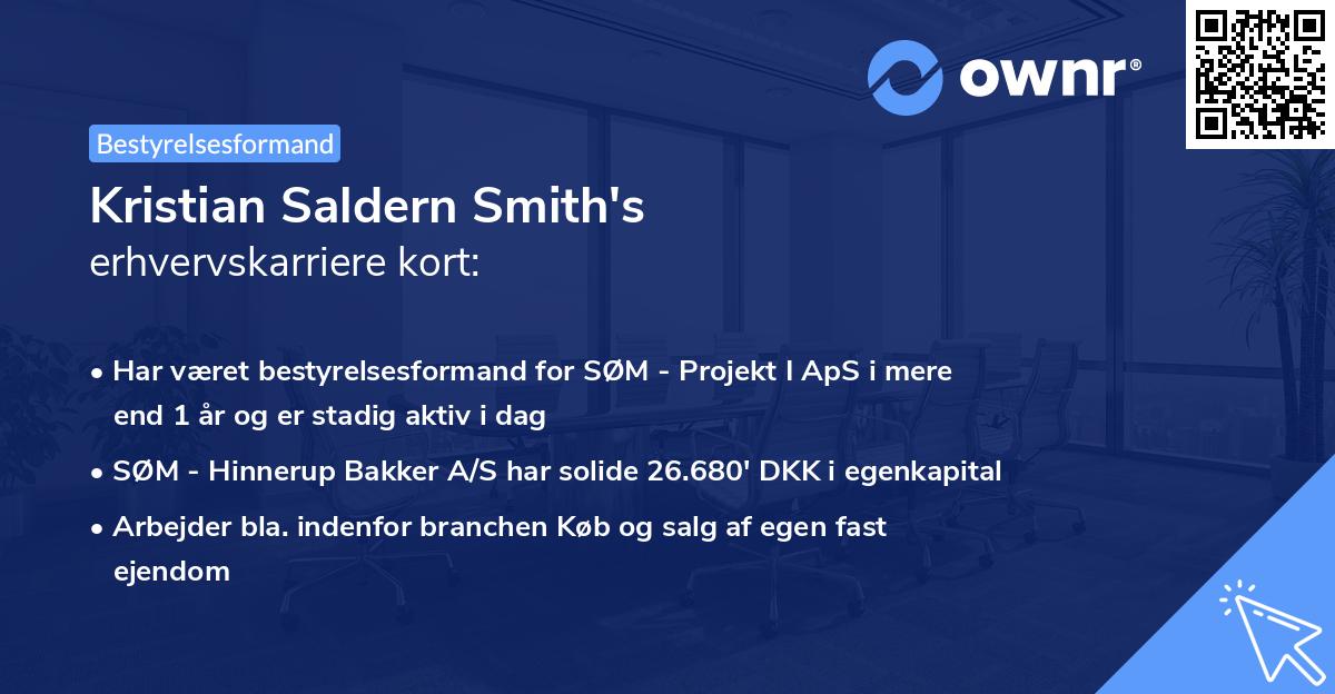 Kristian Saldern Smith's erhvervskarriere kort