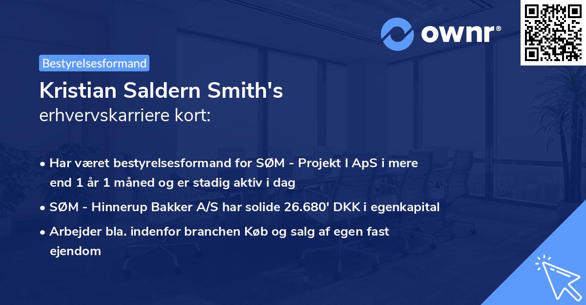 Kristian Saldern Smith's erhvervskarriere kort