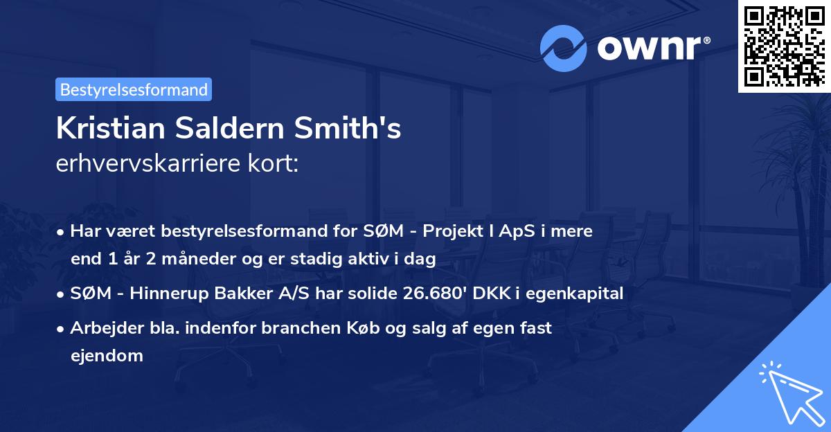 Kristian Saldern Smith's erhvervskarriere kort