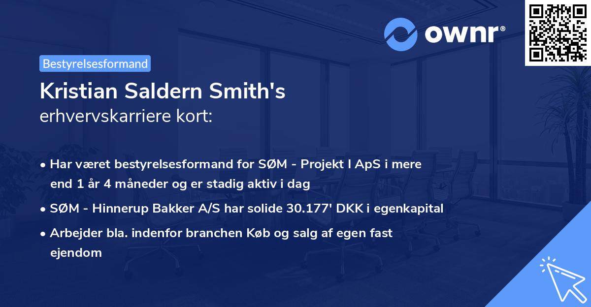 Kristian Saldern Smith's erhvervskarriere kort