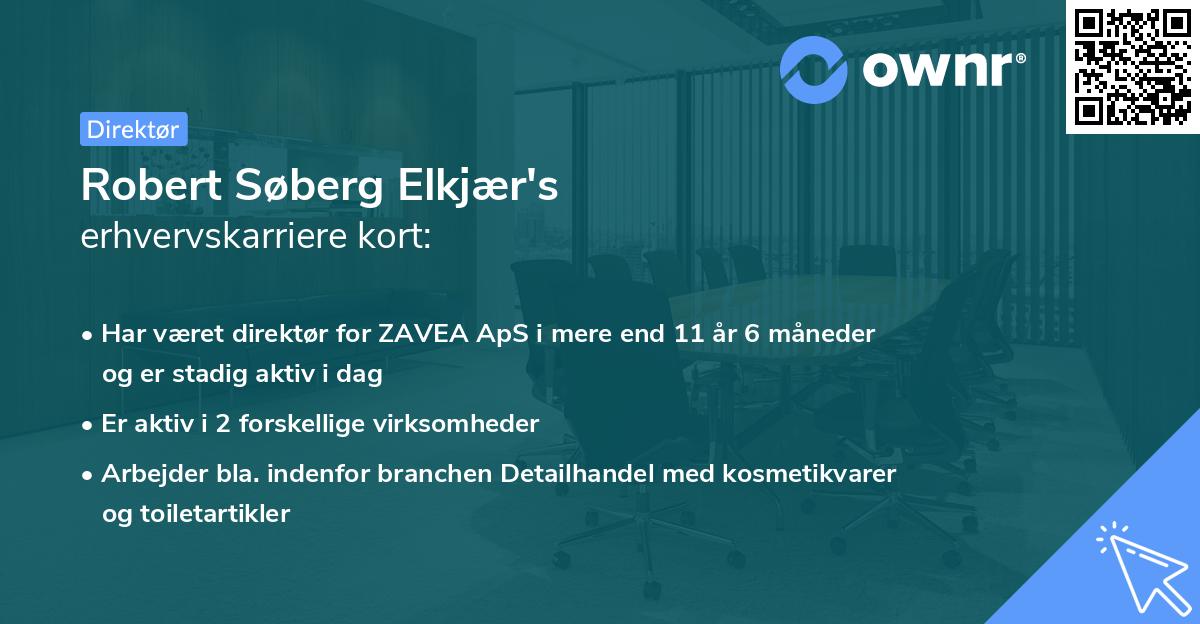 Robert Søberg Elkjær's erhvervskarriere kort