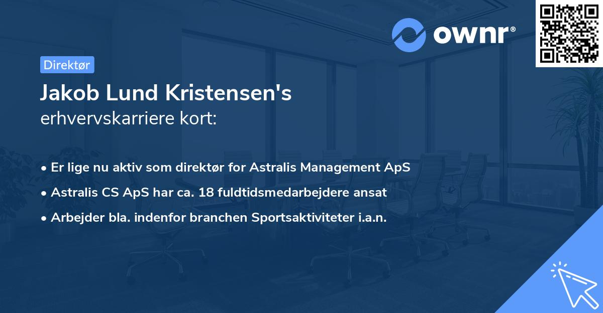 Jakob Lund Kristensen's erhvervskarriere kort