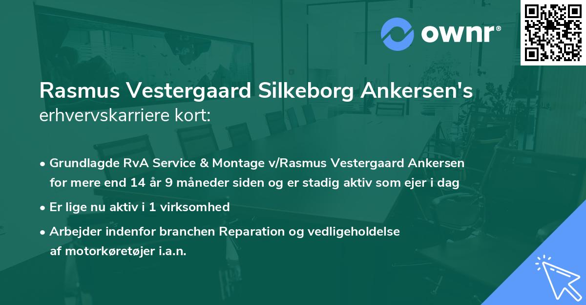 Rasmus Vestergaard Silkeborg Ankersen's erhvervskarriere kort