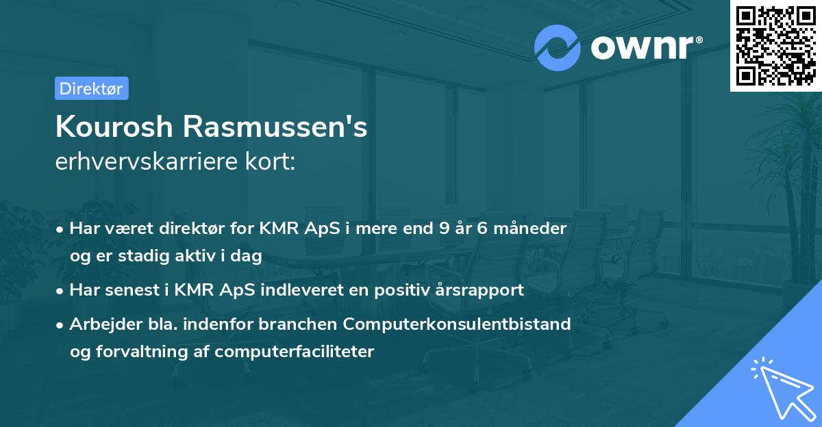 Kourosh Rasmussen's erhvervskarriere kort