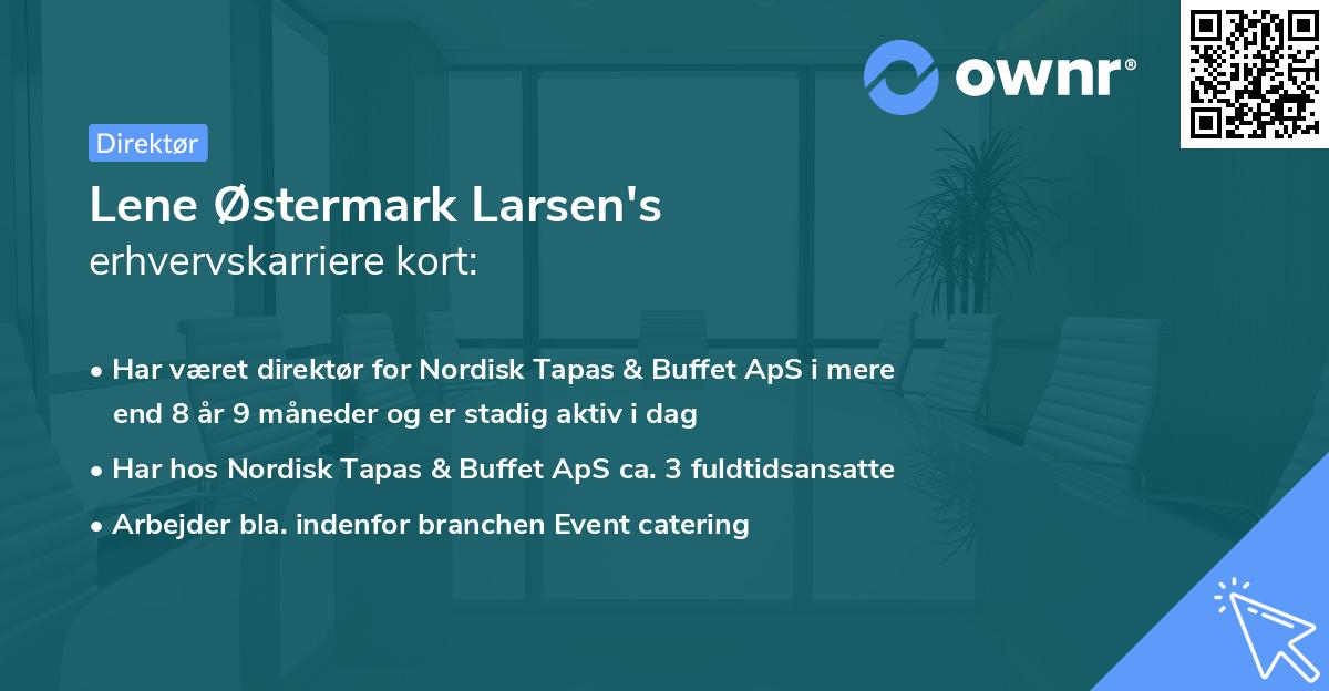 Lene Østermark Larsen's erhvervskarriere kort