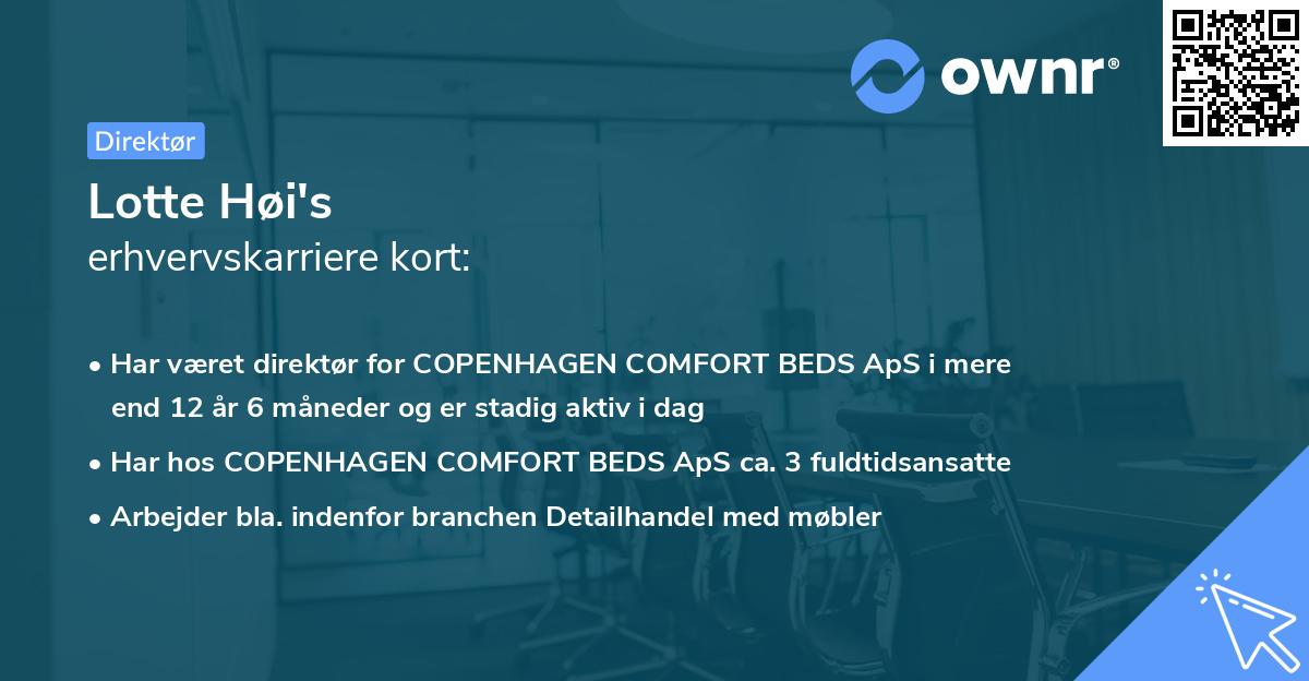Lotte Høi's erhvervskarriere kort