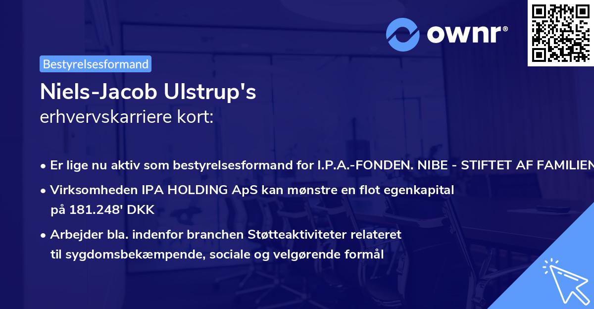 Niels-Jacob Ulstrup's erhvervskarriere kort