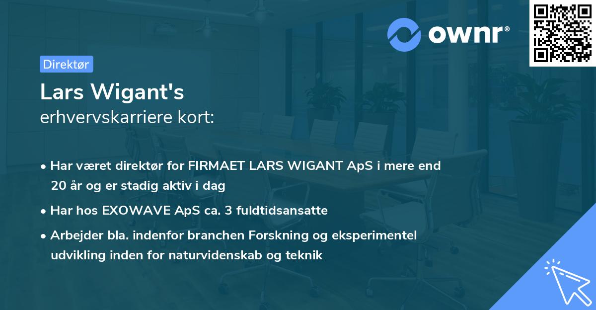Lars Wigant's erhvervskarriere kort