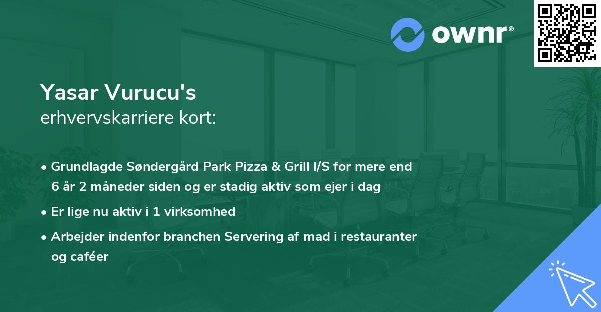 Yasar Vurucu's erhvervskarriere kort