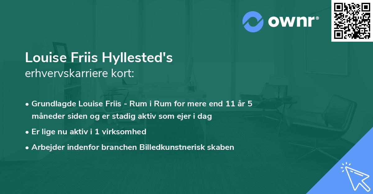 Louise Friis Hyllested's erhvervskarriere kort