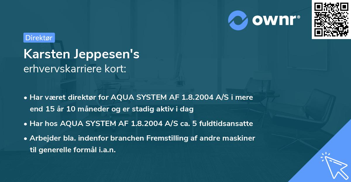 Karsten Jeppesen's erhvervskarriere kort