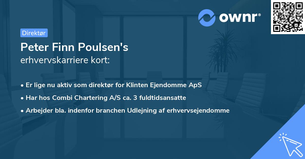 Peter Finn Poulsen's erhvervskarriere kort