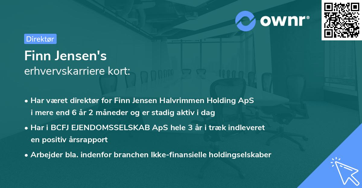 Finn Jensen's erhvervskarriere kort