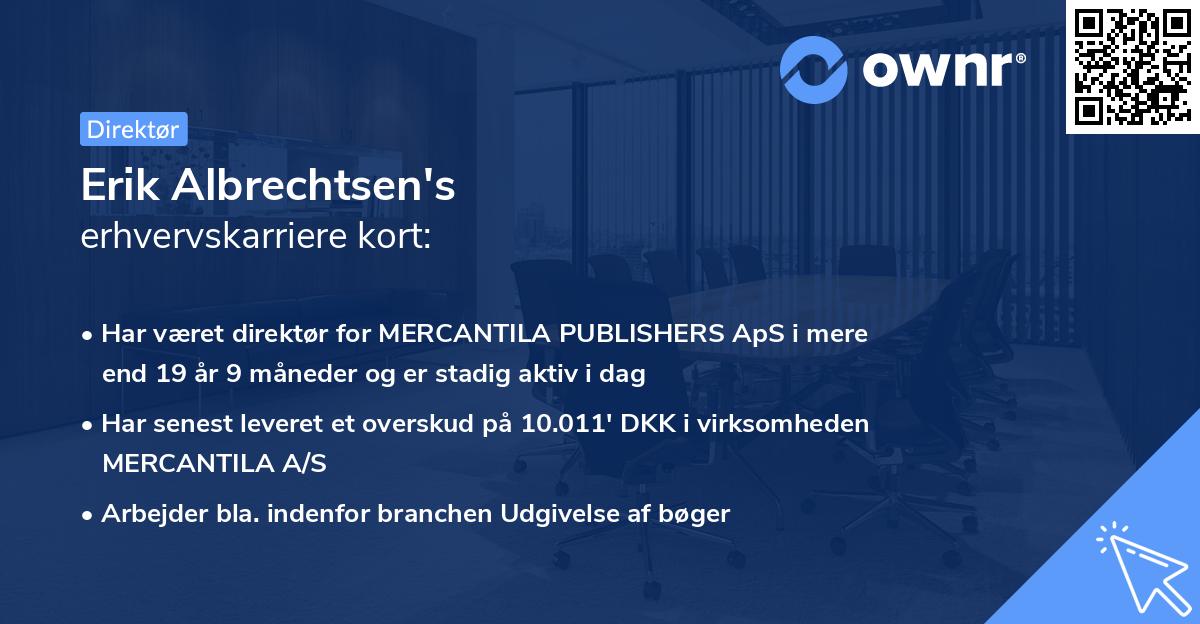 Erik Albrechtsen's erhvervskarriere kort