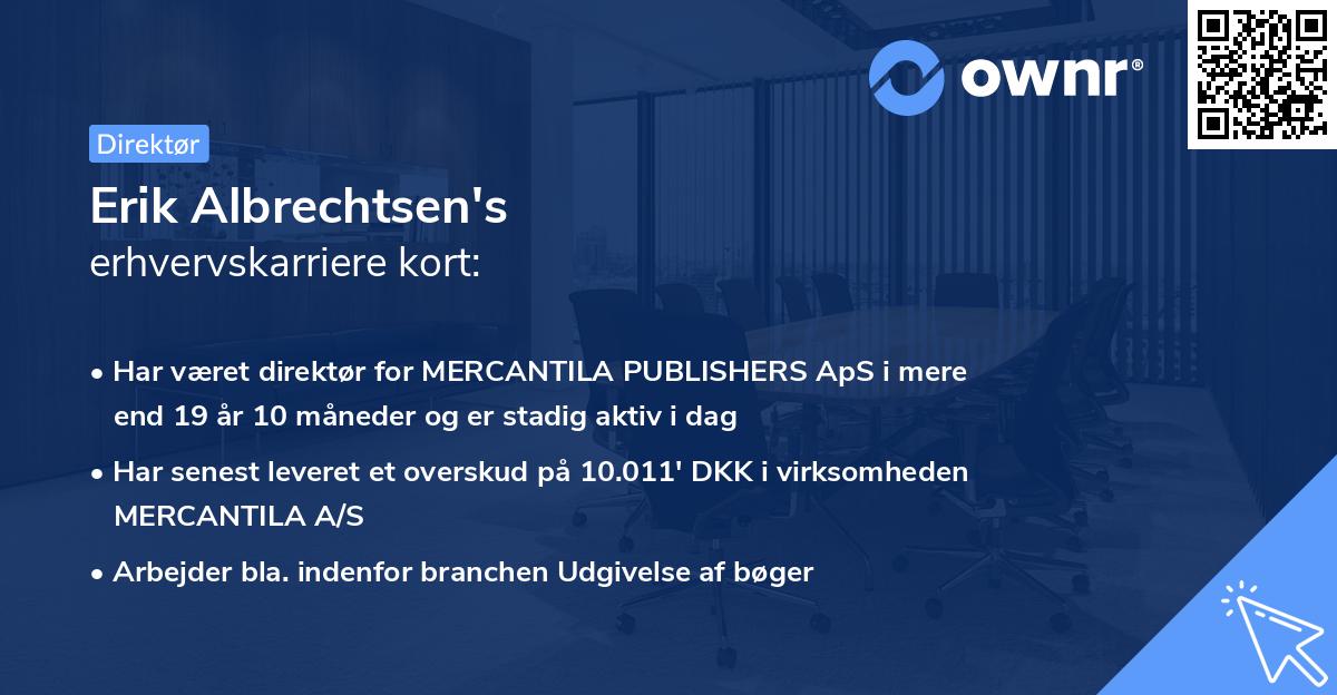 Erik Albrechtsen's erhvervskarriere kort