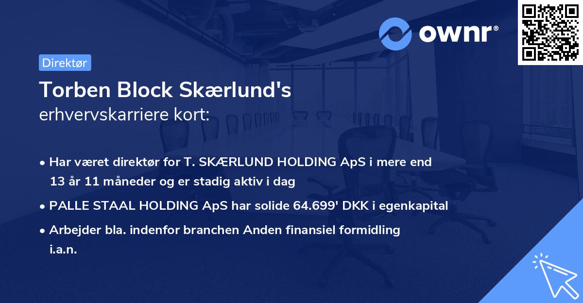 Torben Block Skærlund's erhvervskarriere kort