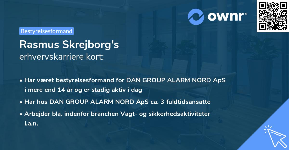 Rasmus Skrejborg's erhvervskarriere kort