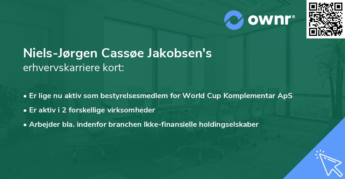 Niels-Jørgen Cassøe Jakobsen's erhvervskarriere kort