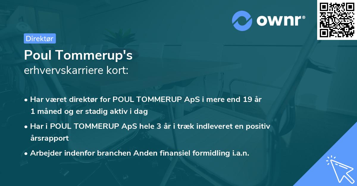 Poul Tommerup's erhvervskarriere kort