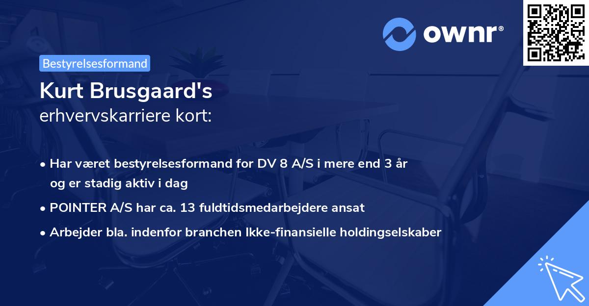 Kurt Brusgaard's erhvervskarriere kort