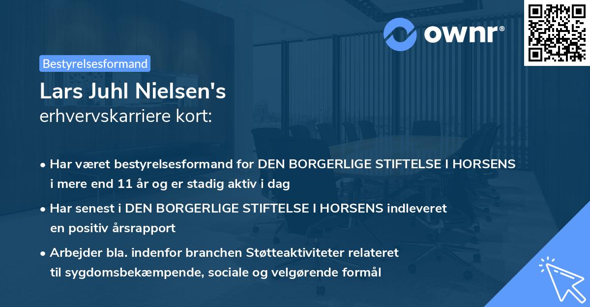 Lars Juhl Nielsen's erhvervskarriere kort