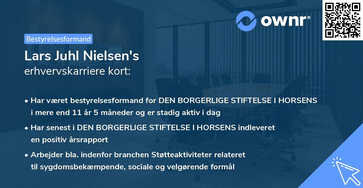 Lars Juhl Nielsen's erhvervskarriere kort
