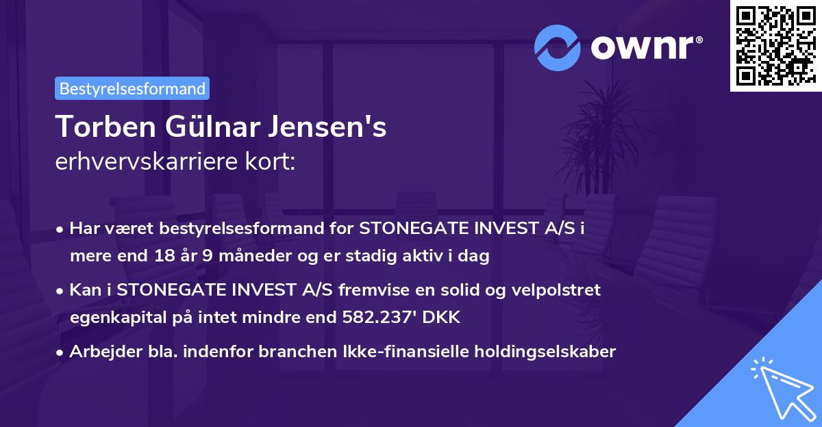 Torben Gülnar Jensen's erhvervskarriere kort