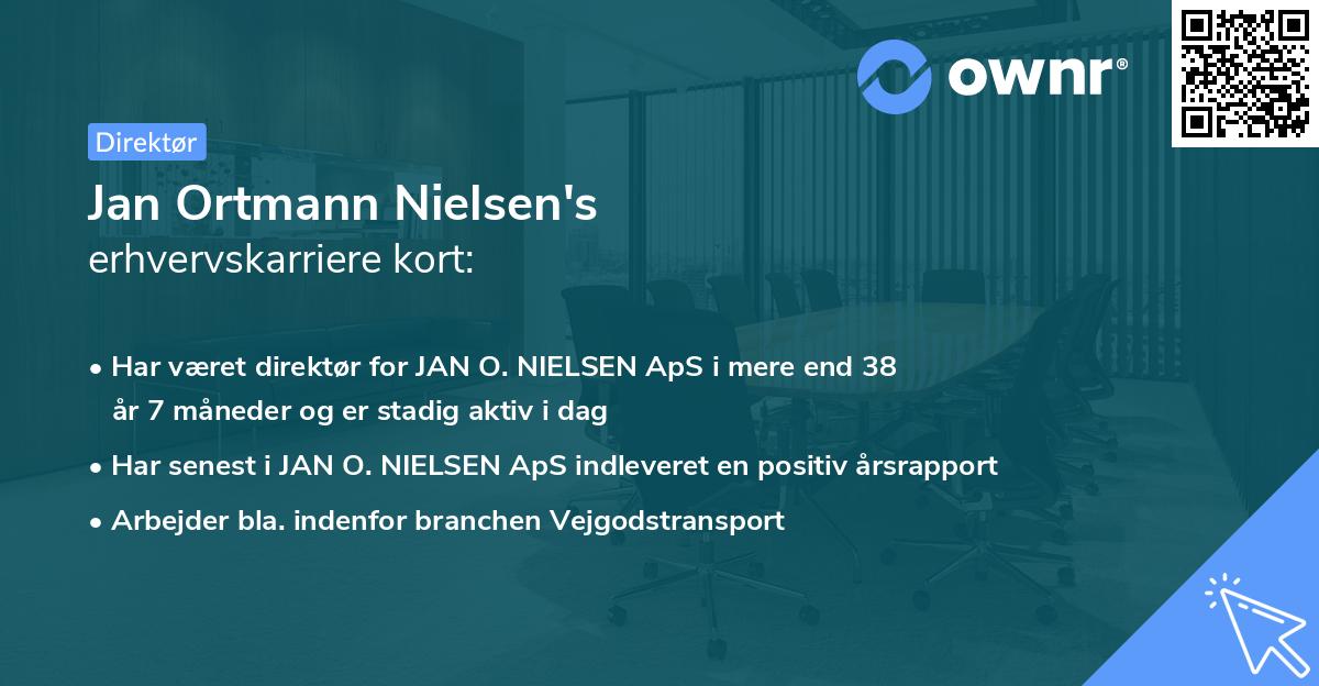 Jan Ortmann Nielsen's erhvervskarriere kort