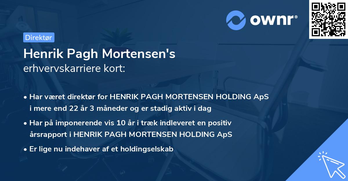 Henrik Pagh Mortensen's erhvervskarriere kort