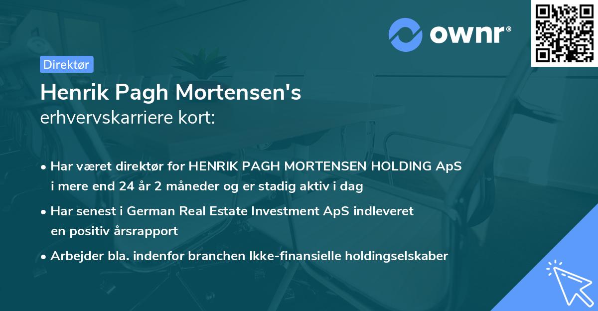 Henrik Pagh Mortensen's erhvervskarriere kort