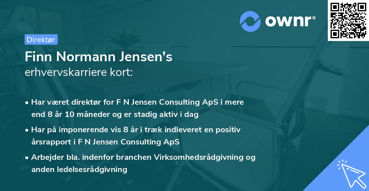 Finn Normann Jensen's erhvervskarriere kort