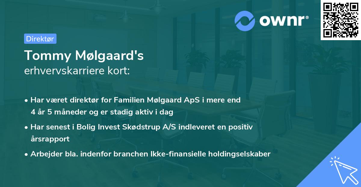 Tommy Mølgaard's erhvervskarriere kort