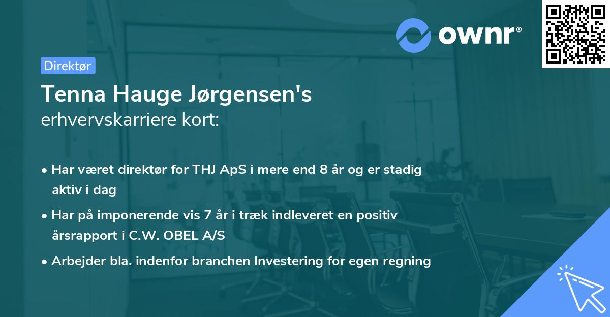Tenna Hauge Jørgensen's erhvervskarriere kort