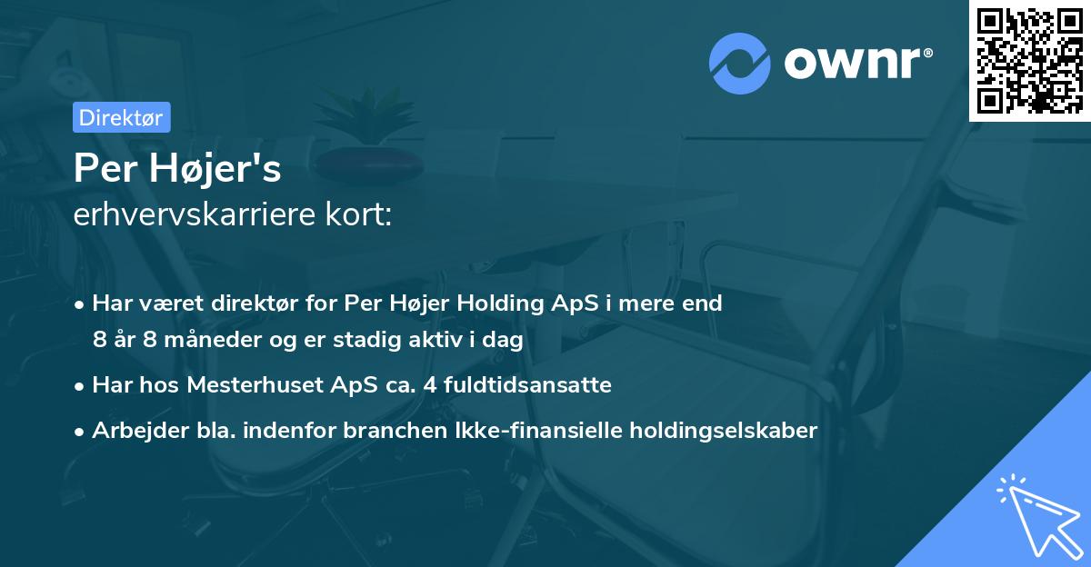 Per Højer's erhvervskarriere kort