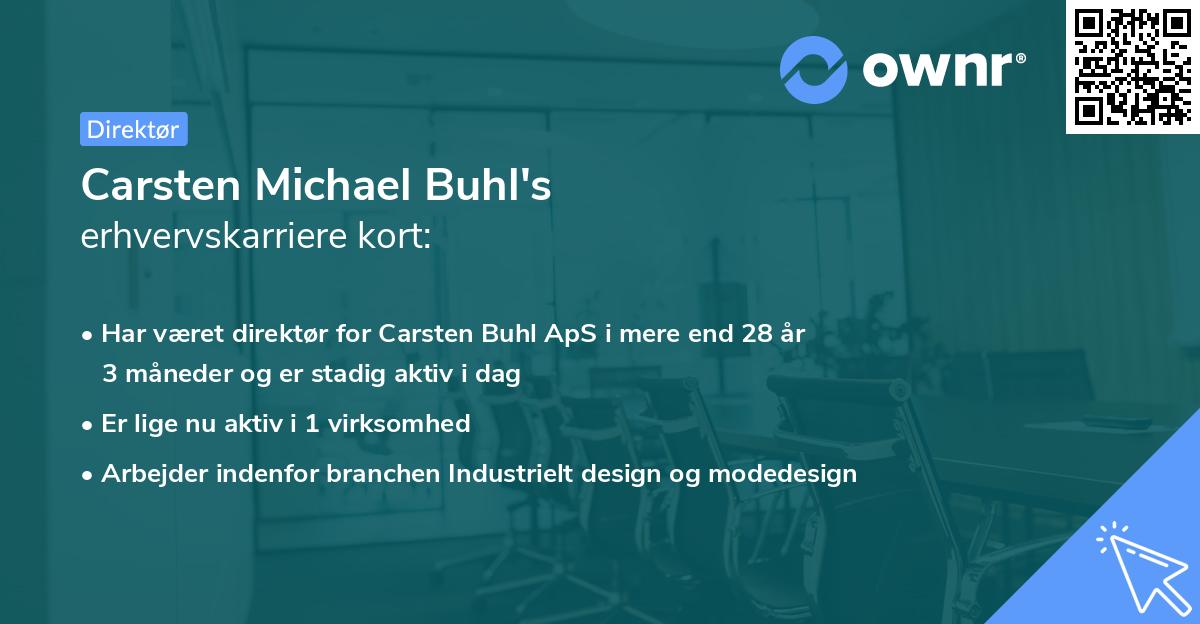 Carsten Michael Buhl's erhvervskarriere kort
